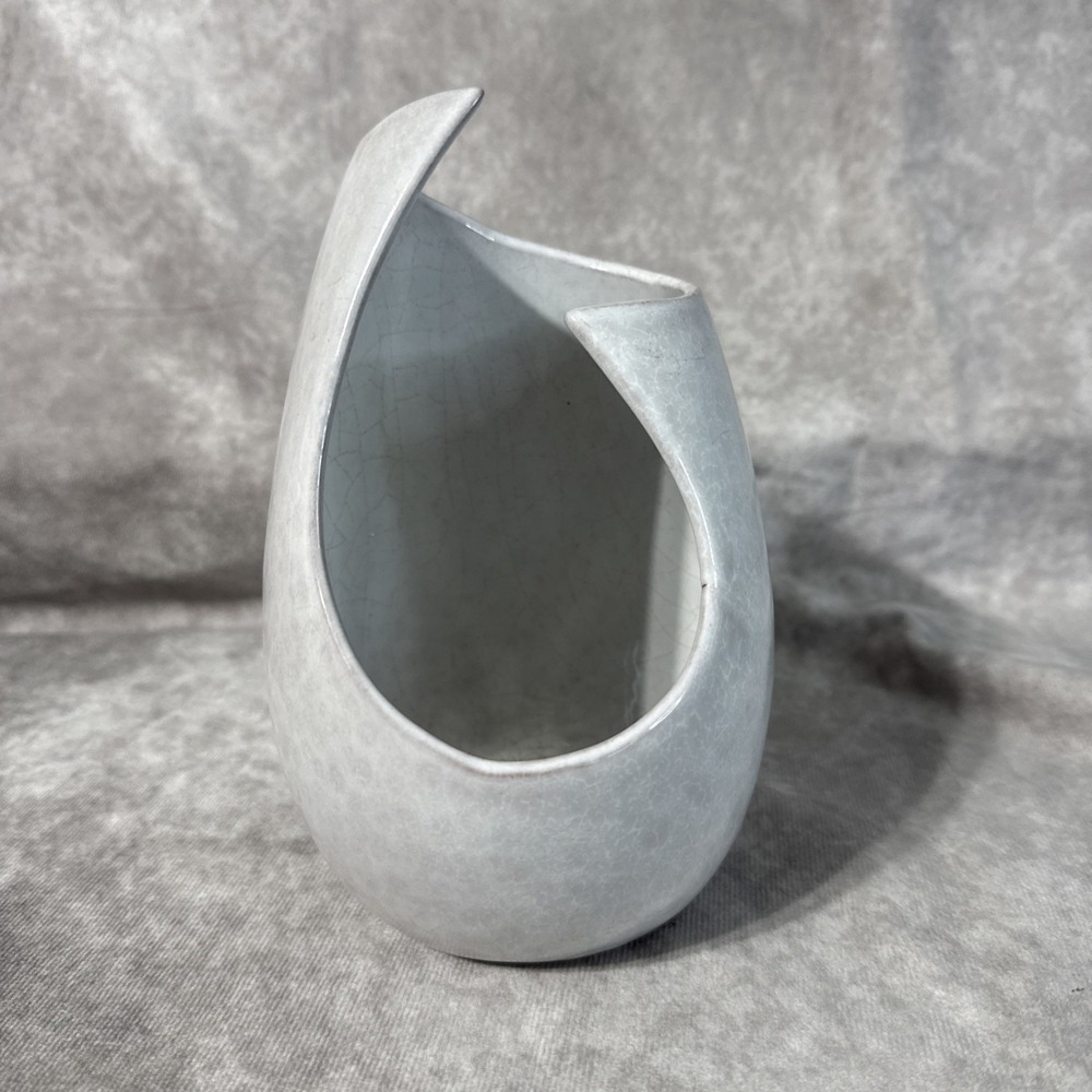 Frankoma Vintage Ceramic Candle Holder Votive Pillar White Glaze #21